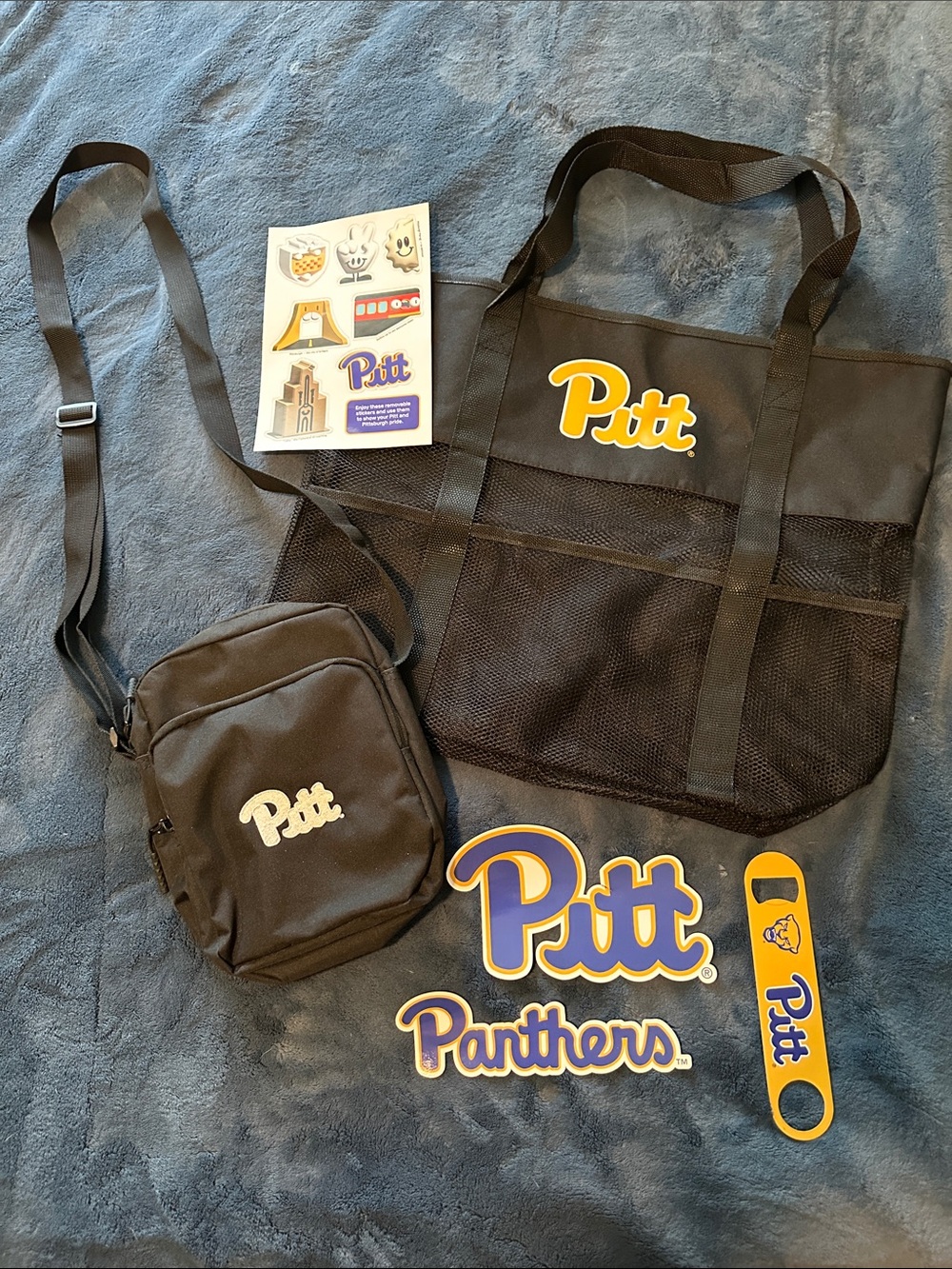 Pitt Black & Gold Tote and Crossbody Bundle - Picture 1 of 1